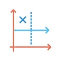 Graph Axis Icon for Data