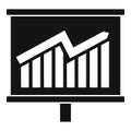 Graph banner icon, simple style Royalty Free Stock Photo