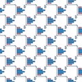 Graph with Bitcoin vector Crypto Trading colored seamless pattern