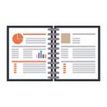 Graph book open Royalty Free Stock Photo