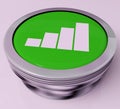 Graph Button Means Data Analysis Or Statistics Royalty Free Stock Photo