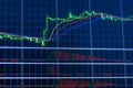 Graph of candle chart of stock market