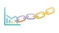 Graph Chain Icon for Data Trends & Linked Analytics, vector design Generative AI Royalty Free Stock Photo