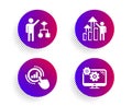 Graph chart, Algorithm and Employee results icons set. Settings sign. Get report, Developers job, Chart. Vector Royalty Free Stock Photo