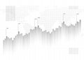 Graph chart data background. Finance concept, gray vector pattern. Stock market report statistics design