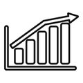 Graph chart file icon outline vector. Desk document Royalty Free Stock Photo