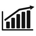 Graph chart file icon simple vector. Desk document Royalty Free Stock Photo