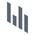 Graph chart icon, isometric style Royalty Free Stock Photo