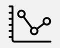 Graph Line Chart Data Statistics Profit Analysis Progress Business Sales Stock Market Icon Symbol Illustration Graphic Artwork