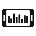 Graph chart icon simple vector. Business people Royalty Free Stock Photo