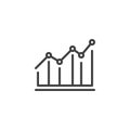 Graph, chart line icon