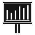 Graph chart office banner icon, simple style Royalty Free Stock Photo