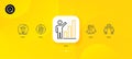 Graph chart, Recovered person and Puzzle minimal line icons. For web application, printing. Vector