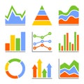 Graph and Charts, Diagrams. Infographic Set Royalty Free Stock Photo