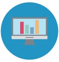 Graph Color isolated Color isolated Vector Icon that can be easily modified or edit Royalty Free Stock Photo
