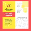 Graph Company Brochure Title Page Design. Company profile, annual report, presentations, leaflet Vector Background