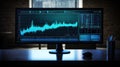 graph computer monitor blue