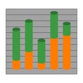 Graph with cylindrical columns