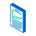graph data science isometric icon vector illustration Royalty Free Stock Photo