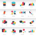 Graph design 3d info graphic template Royalty Free Stock Photo