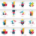 Graph design 3d info graphic template Royalty Free Stock Photo