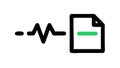 Graph on document icon representing data chart analysis , vector design Generative AI Royalty Free Stock Photo