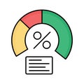 Graph fill vector icon which can easily modify or edit