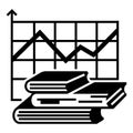 Graph finance book icon, simple style Royalty Free Stock Photo