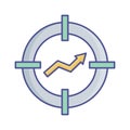 Graph flat vector icon which can easily modify or edit Royalty Free Stock Photo