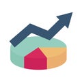 Graph flat vector icon which can easily modify or edit Royalty Free Stock Photo