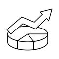 Graph flat vector icon which can easily modify or edit Royalty Free Stock Photo