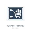 graph frame icon in trendy design style. graph frame icon isolated on white background. graph frame vector icon simple and modern