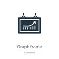 Graph frame icon vector. Trendy flat graph frame icon from commerce collection isolated on white background. Vector illustration