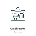 Graph frame outline vector icon. Thin line black graph frame icon, flat vector simple element illustration from editable commerce