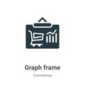 Graph frame vector icon on white background. Flat vector graph frame icon symbol sign from modern commerce collection for mobile