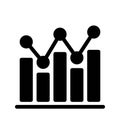 Graph glyph vector icon