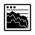 Graph glyph vector icon which can easily modify or edit
