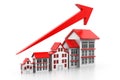 Graph of housing market Royalty Free Stock Photo