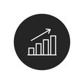 Graph icon vector. Simple graph sign in modern design style for web site and mobile app. EPS10 Royalty Free Stock Photo