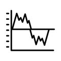 Graph vector thin line icon Royalty Free Stock Photo
