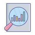 Graph Isolated Vector icon that can be easily modified or edited Royalty Free Stock Photo