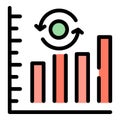 Graph key point icon vector flat