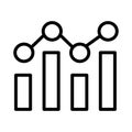 Graph thin line vector  icon Royalty Free Stock Photo