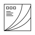 Graph line vector icon which can easily modify or edit