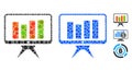 Graph Monitoring Composition Icon of Round Dots