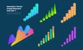 Isometric graph element Royalty Free Stock Photo