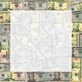Graph paper on American dollars