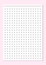 Graph paper. Printable dotted grid paper on white background. Geometric abstract dotted transparent illustration with Royalty Free Stock Photo