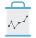 Graph Presentation Color Isolated Vector Icon that can be easily modified or edit Royalty Free Stock Photo