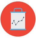 Graph Presentation Color Isolated Vector Icon that can be easily modified or edit Royalty Free Stock Photo
